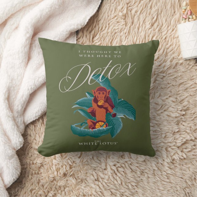 I Thought We Were Here to Detox - The White Lotus Cushion (Blanket)