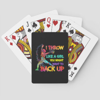 I Throw Like A Girl Playing Cards