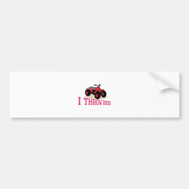 I Throw Rocks Bumper Sticker (Front)