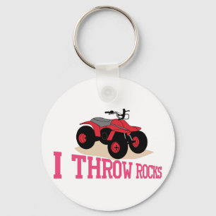 I Throw Rocks Key Ring