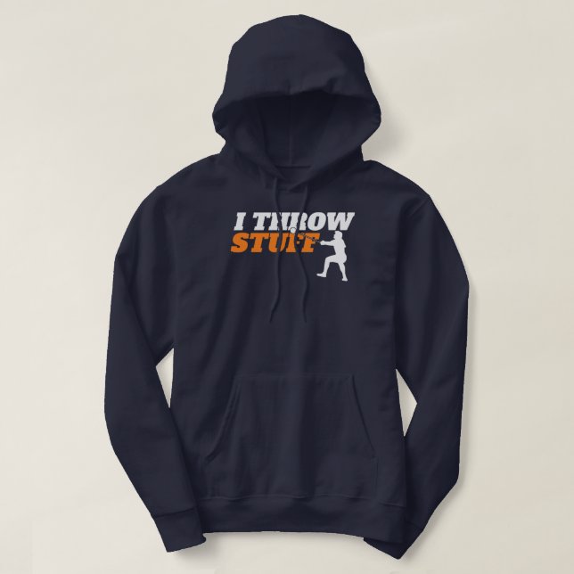 I Throw Stuff Hammer Throwing Track And Field Hoodie (Design Front)