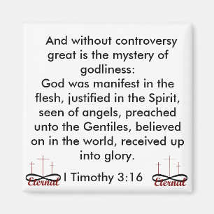 I Timothy 3:16 magnet