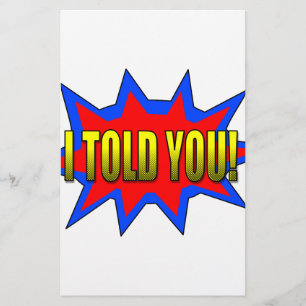 I Told You Stationery