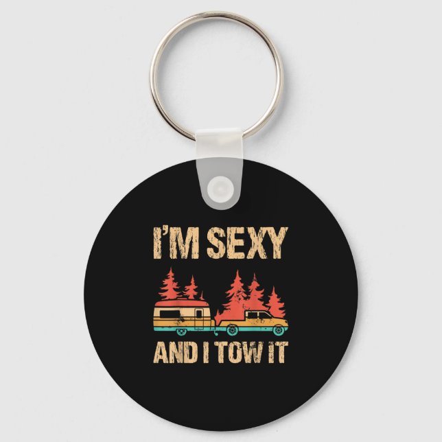 I Tow It Bigfoot Camp Trees Hike Hiking Key Ring (Front)