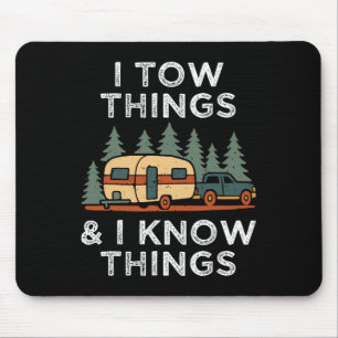 I Tow Things And I Know Things Funny Retro Fathers Mouse Pad