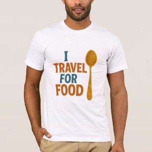 I Travel For Food – Vintage Spoon Adventure T-Shirt