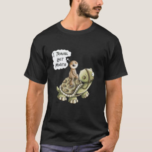 I Travel Last Minute Sloth Ride a Turtle T-Shirt