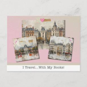 I Travel...With My Books! Postcard
