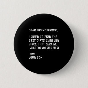 I Tried To Find The Funny Grandfather Day Mens  6 Cm Round Badge