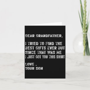 I Tried To Find The Funny Grandfather Day Mens  Card