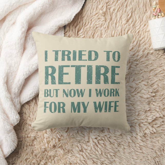 I tried to retire Funny Retirement Gifts for men Cushion (Blanket)