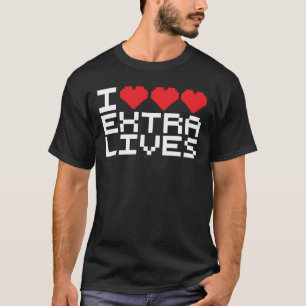 I Triple Heart Extra Lives T-Shirt