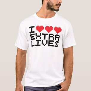 I Triple Heart Extra Lives T-Shirt