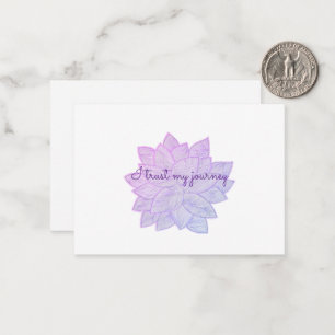 I trust my journey: Floral Affirmation Card