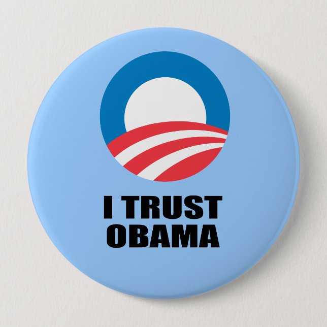I TRUST OBAMA 10 CM ROUND BADGE (Front)