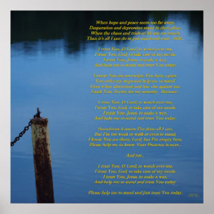 I Trust You Today--Christian Lyric Poem on Image Poster