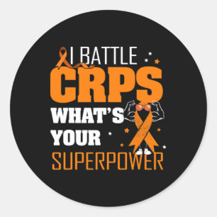 I Ttle Crps Rsd Awareness Orange Ribbon Warrior Fi Classic Round Sticker