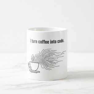 I Turn Coffee Into Code - Funny Programmer Quote Coffee Mug
