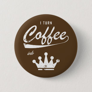 I Turn Coffee Into KOMs 6 Cm Round Badge