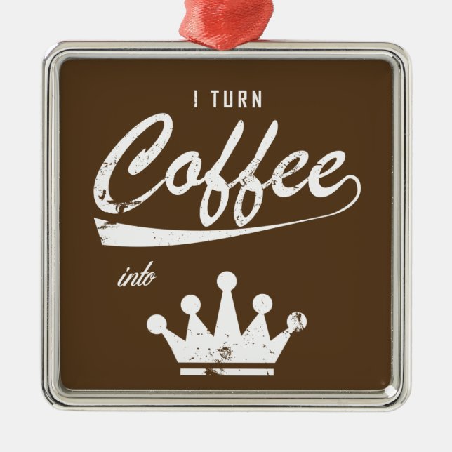 I Turn Coffee Into KOMs Metal Ornament (Front)