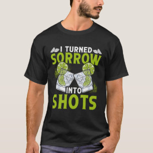 I Turn Sorrow Into Shots Backprint Bartender T-Shirt