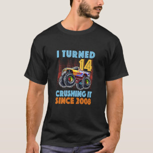 I Turned 14 Crushing It Since 2008 14th Birthday B T-Shirt