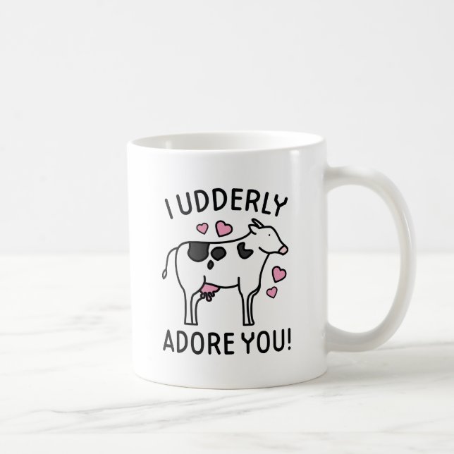 I Udderly Adore You Coffee Mug (Right)