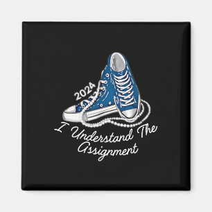 I Understand The Asignment Sneakers And Pearls Kam Magnet