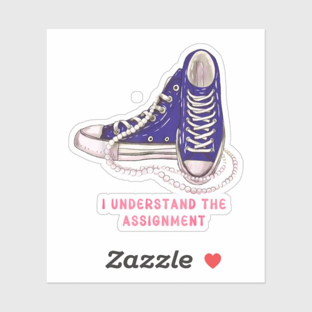 I Understand the Assignment Blue Sneakers Art (Sheet)