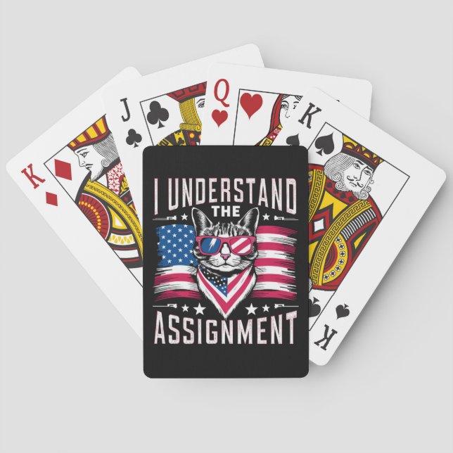 I Understand The Assignment Cat Childless Cat Lady Playing Cards (Back)