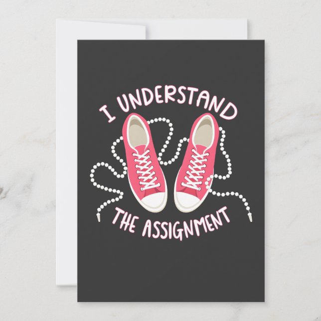 I Understand the Assignment Chucks and Pearls  Invitation (Front)