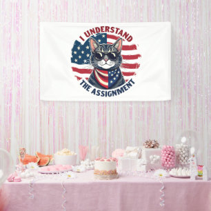 I Understand the Assignment Harris Walz Cat Lady  Banner