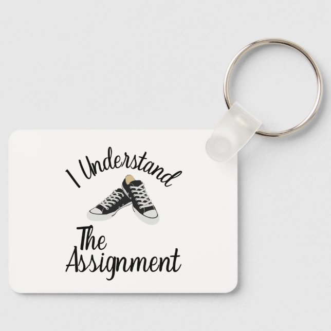I Understand The Assignment Vote Blue rally Gift Key Ring (Front)