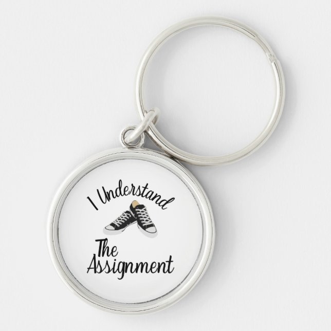 I Understand The Assignment Vote Blue rally Gift Key Ring (Front)