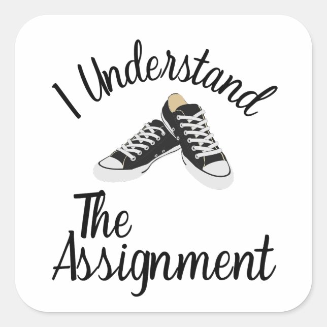 I Understand The Assignment Vote Blue rally Gift Square Sticker (Front)