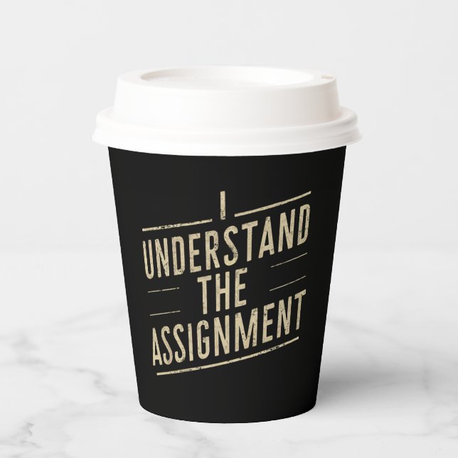 I understand the assignment Vote Kamala's 2024  Paper Cups (Front)