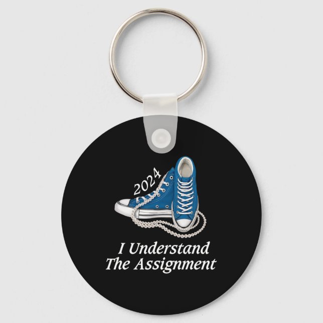I Understand The Ignment Sneakers And Pearls Kamal Key Ring (Front)