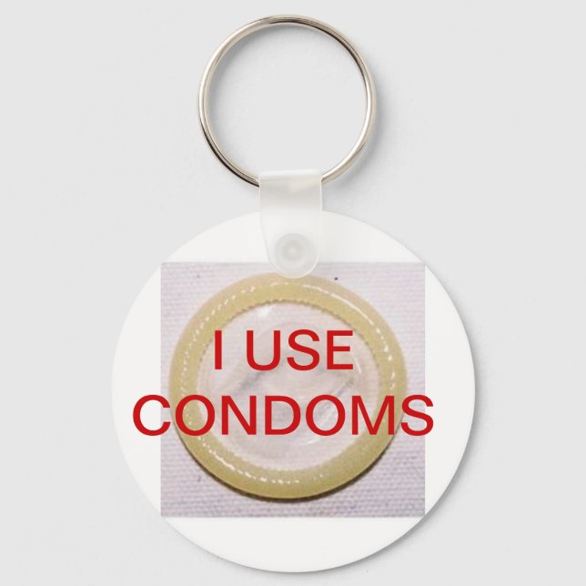 I USE CONDOMS KEY RING (Front)
