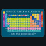 I use this Periodically Periodic Table of Elements Magnet<br><div class="desc">A fun chart for science teachers and geeks with a funny slogan - I use this periodically. I made this chart with bright colors and a modern design.</div>