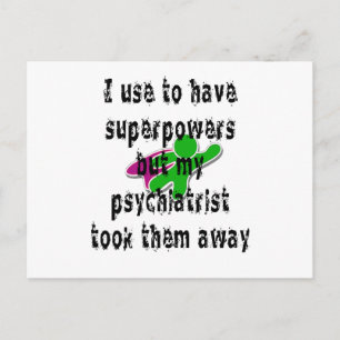 I use to have superpowers postcard