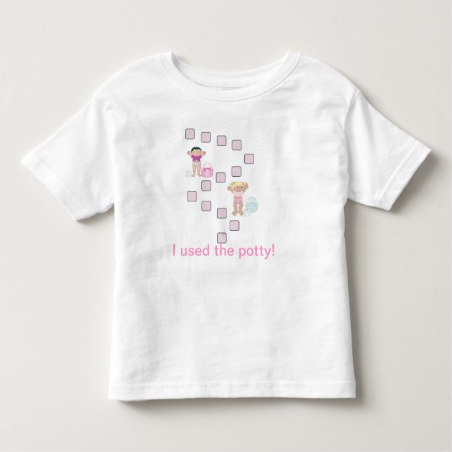 "I used the potty!" Sticker Reward Shirt (girls) (Front)