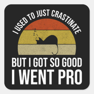 I Used To Just Crastinate Square Sticker