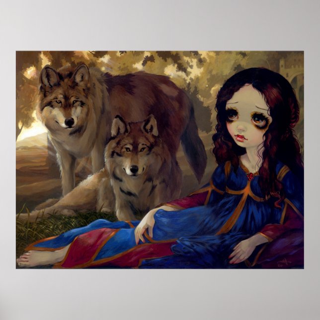 I Vampiri:  I Lupi ART PRINT gothic vampire wolf (Front)