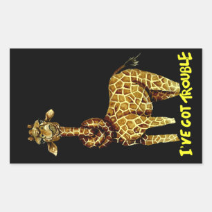 I’ve got trouble rectangular sticker
