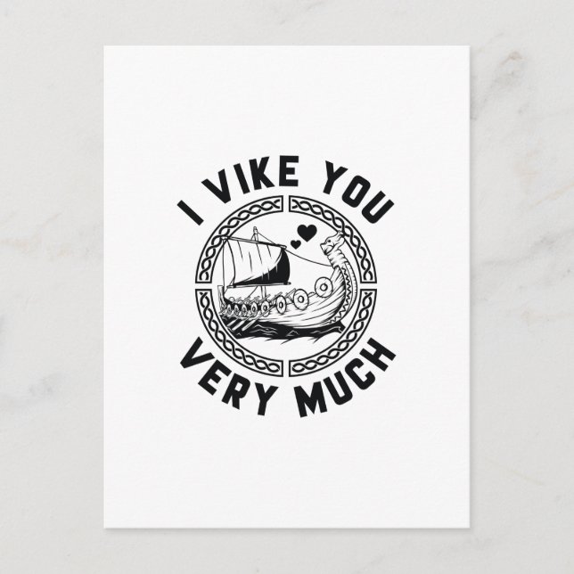 I Vike You Very Much Postcard (Front)