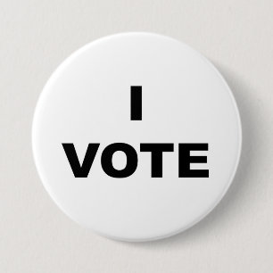 I Vote 7.5 Cm Round Badge