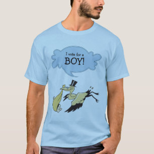 I Vote for a Boy Gender Reveal Party T-Shirt