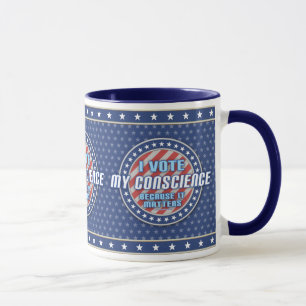 I Vote My Conscience Because It Matters (left) Mug