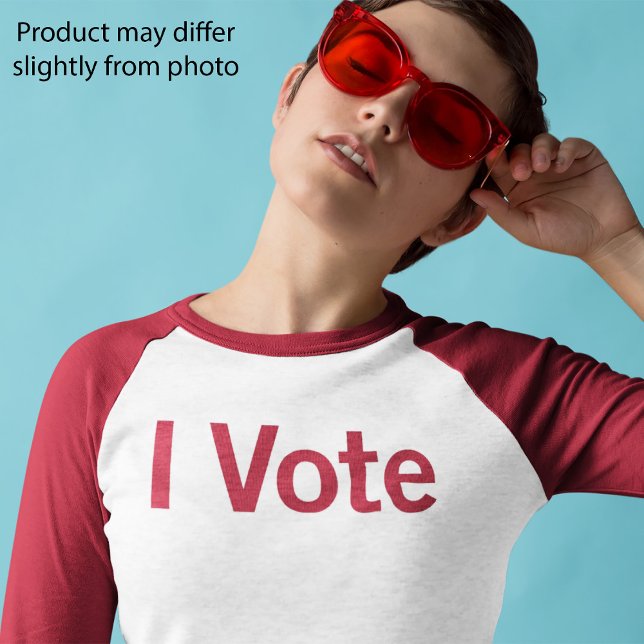 I Vote T-shirt - Red Text (Creator Uploaded)