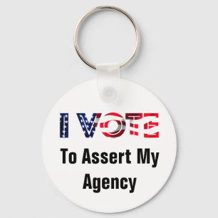 I Vote To Assert My Agency Key Ring